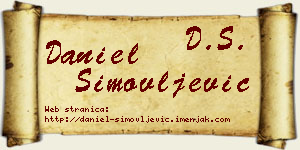 Daniel Simovljević vizit kartica
